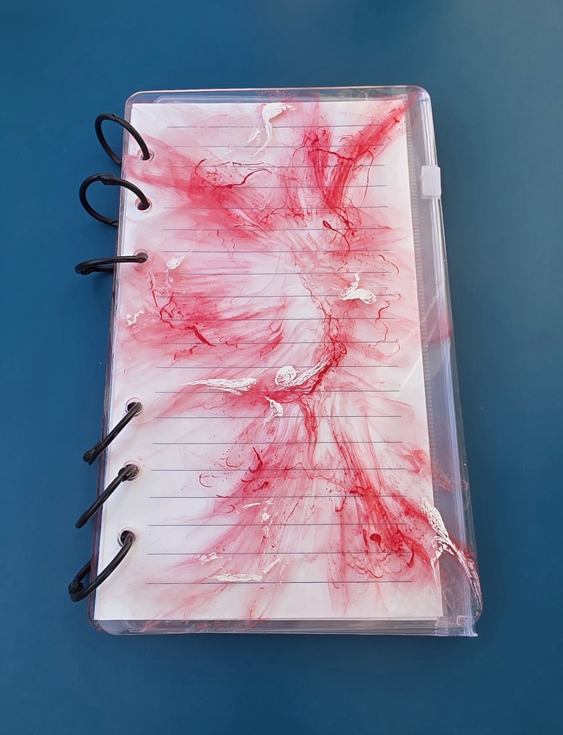 Carnet A6 — carnet en résine époxy fait main, pièce unique