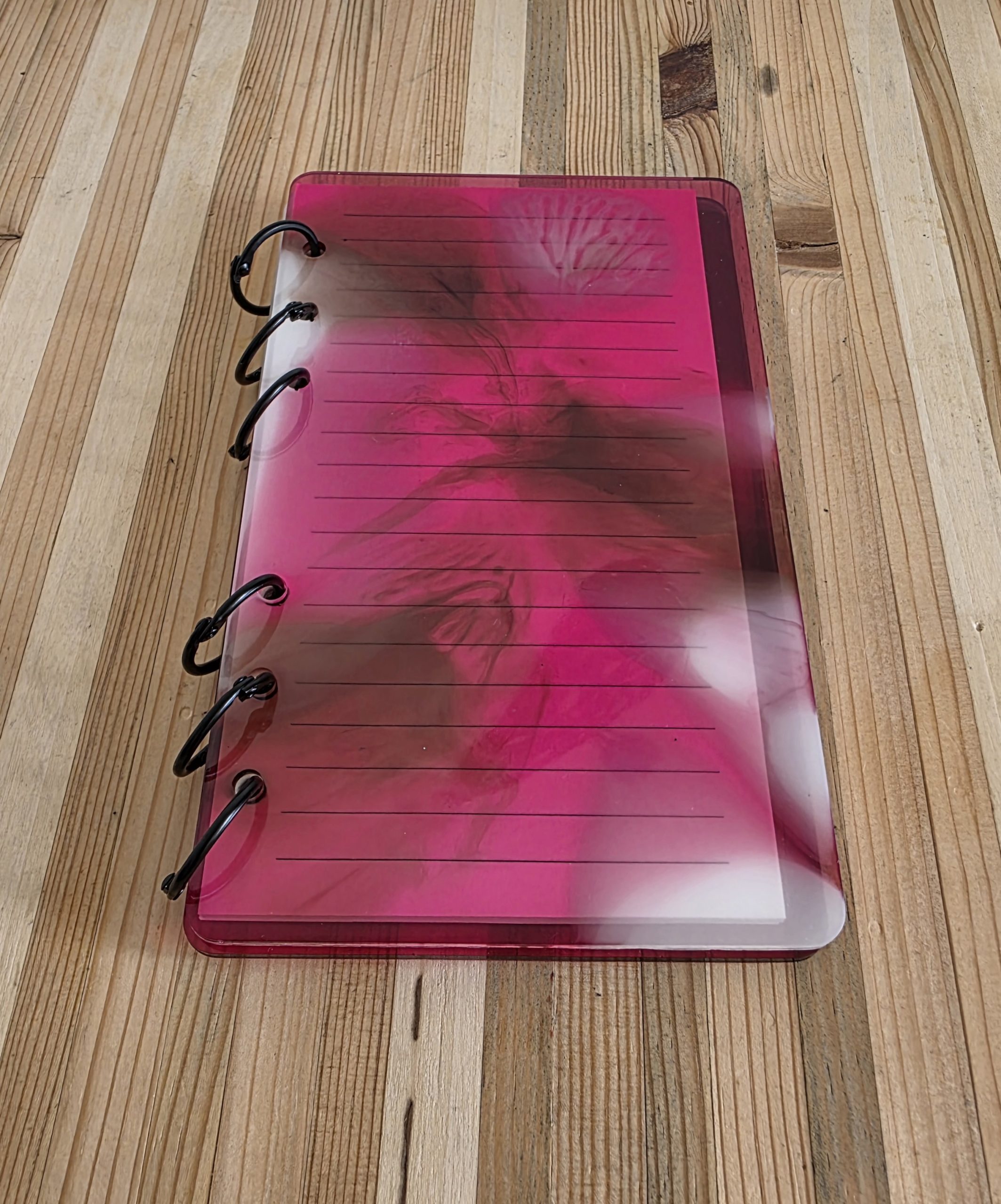 Carnet A6 — carnet en résine époxy fait main, pièce unique
