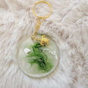 Porte-clés - Fumée — porte-clef en résine époxy fait main, pièce unique