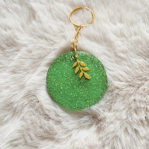 Porte-clés - Paillettes — porte-clef en résine époxy fait main, pièce unique