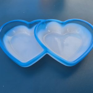Vide-poche Double Coeur — plateaux / vide-poche en résine époxy fait main, pièce unique